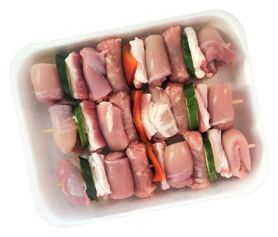 Spiedini pollo e salsiccia